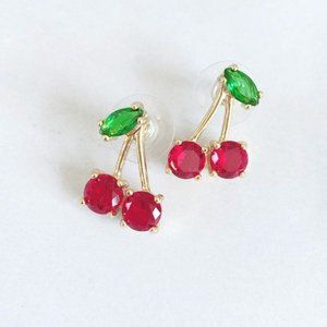 Kate Spade Garnet Red Zircon Inlaid Cherry Earring